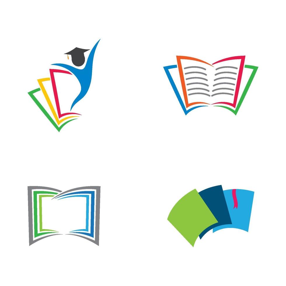 conjunto de imágenes de logotipo de libro vector