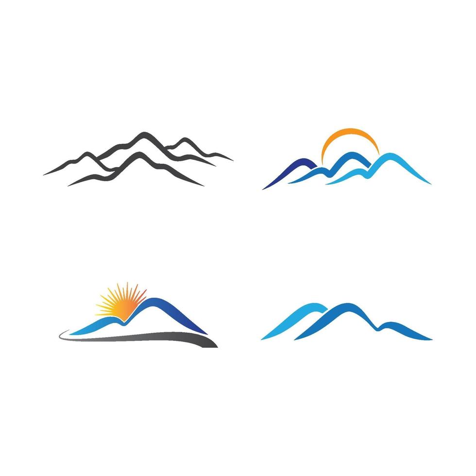 conjunto de imágenes de logotipo de montaña vector