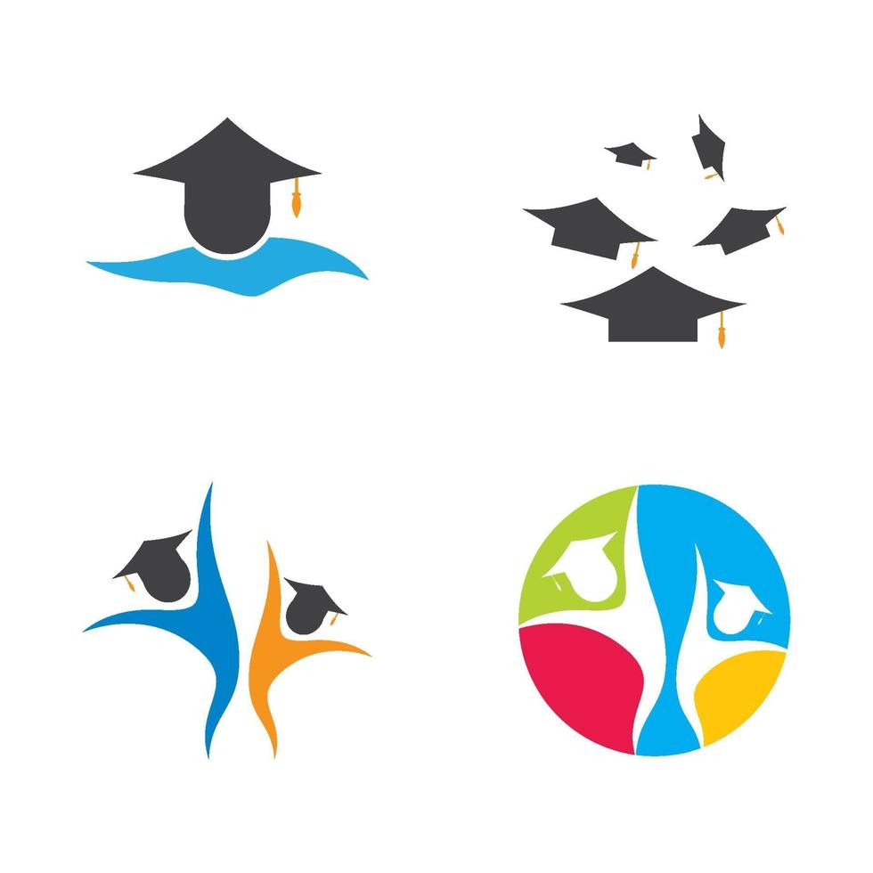 conjunto de diseño de logotipo de educación vector