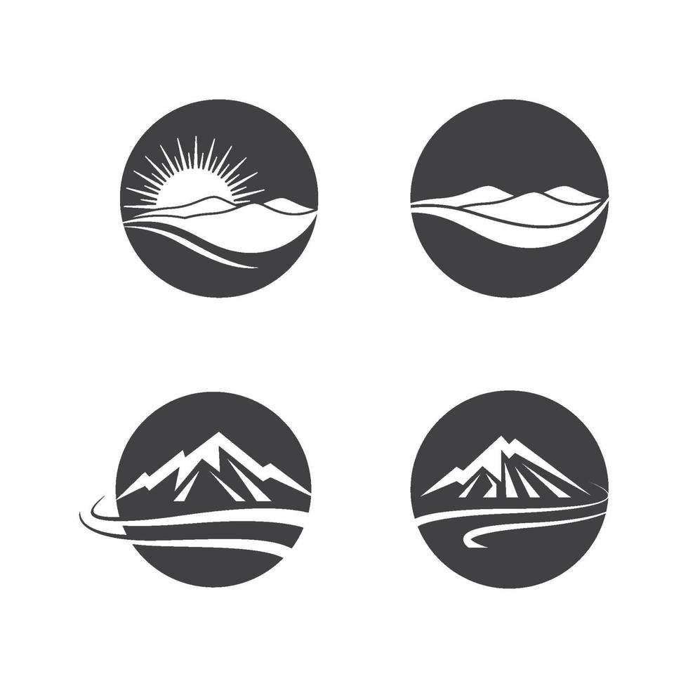 conjunto de imágenes de logotipo de montaña vector