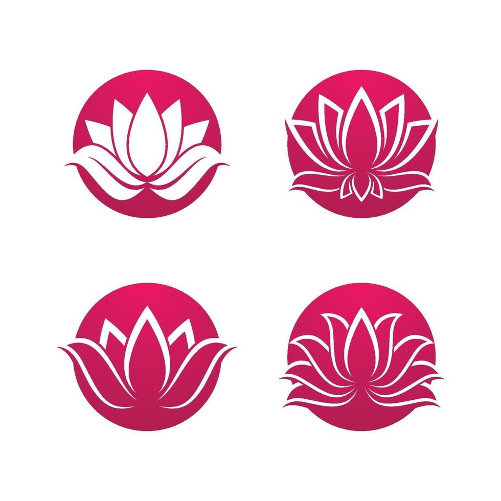 Beauty lotus logo images set vector