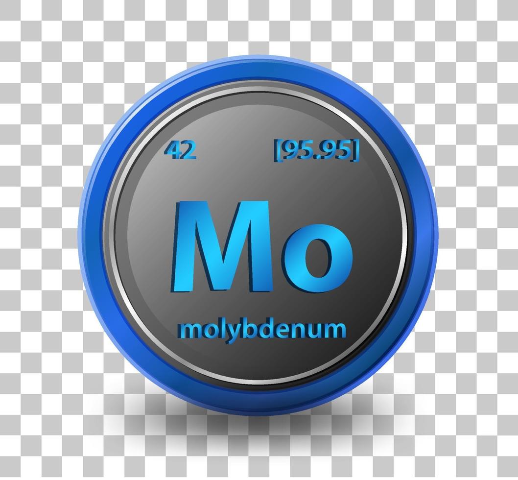 elemento químico de molibdeno vector