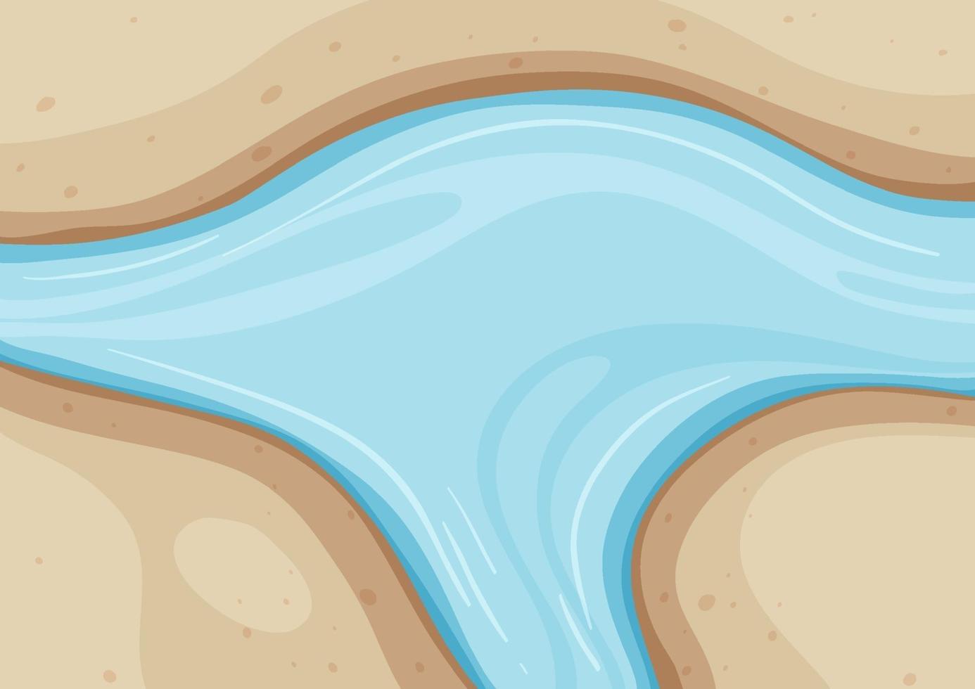 Aerial view of river close up vector