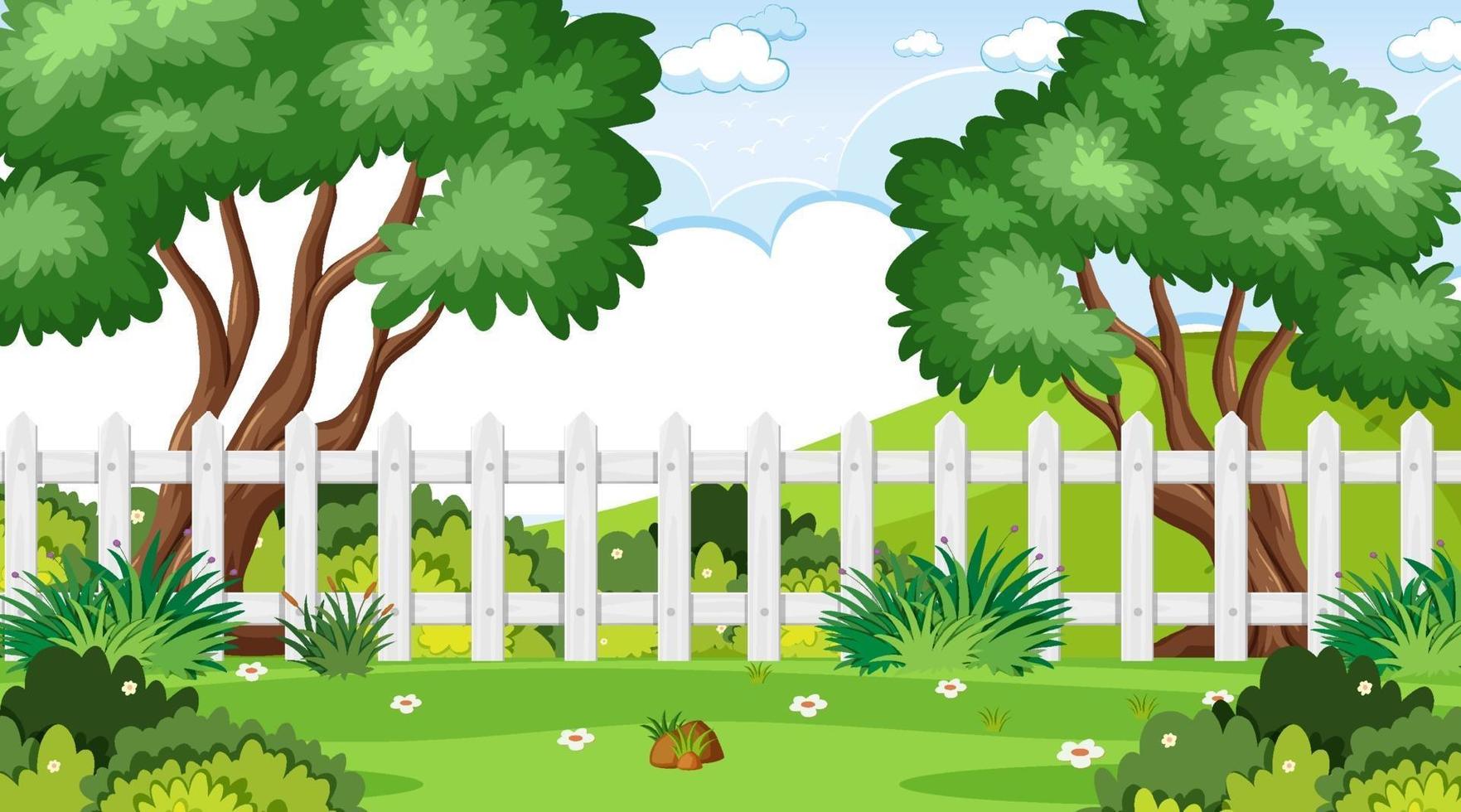 Empty nature park landscape scene vector