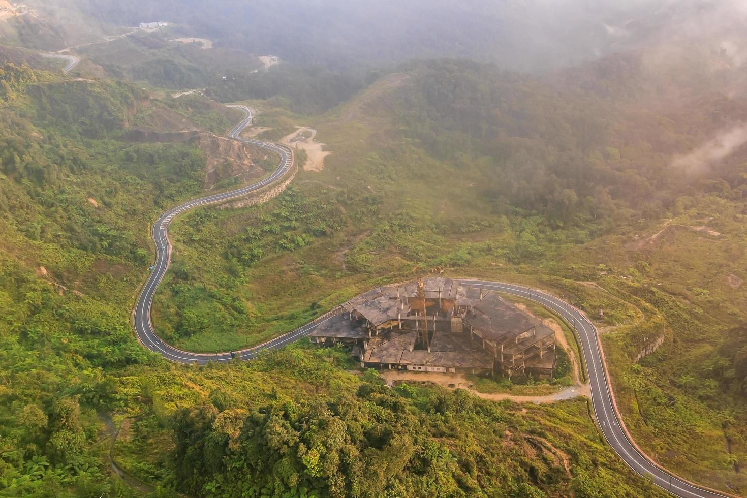 Vista superior alrededor de Genting Resort en Genting Highlands, Pahang, Malasia foto