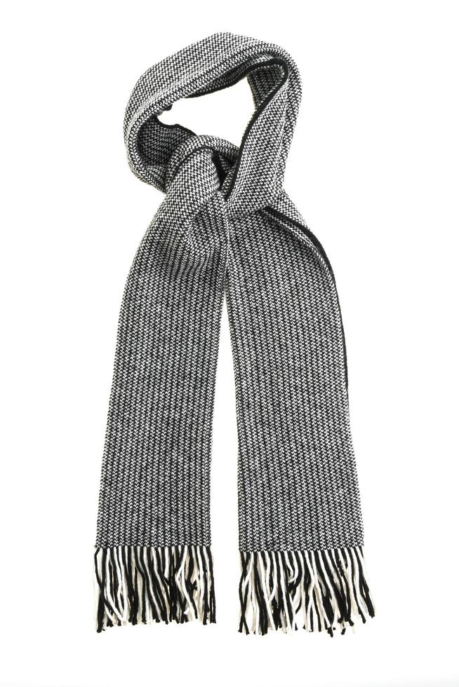 Gray scarf on white background photo