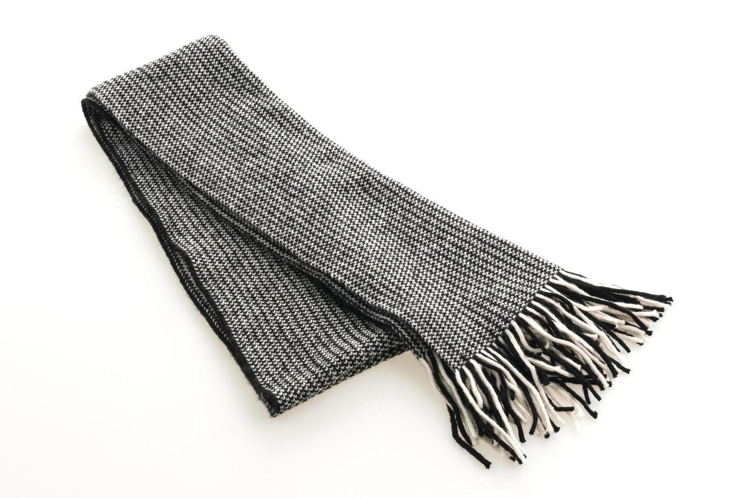 Gray scarf on white background photo