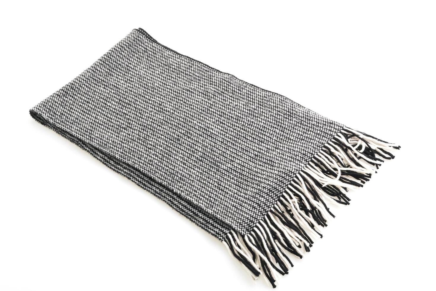 Gray scarf on white background photo