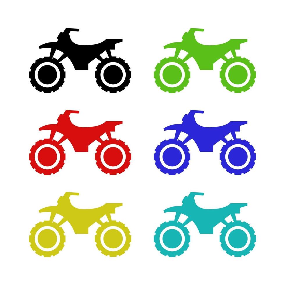 Motorcycle Set On White Background vector