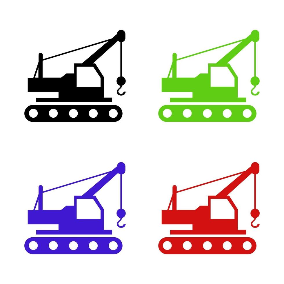 Crane On White Background vector