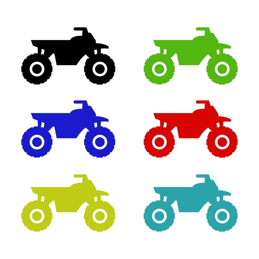 Motorcycle Set On White Background vector