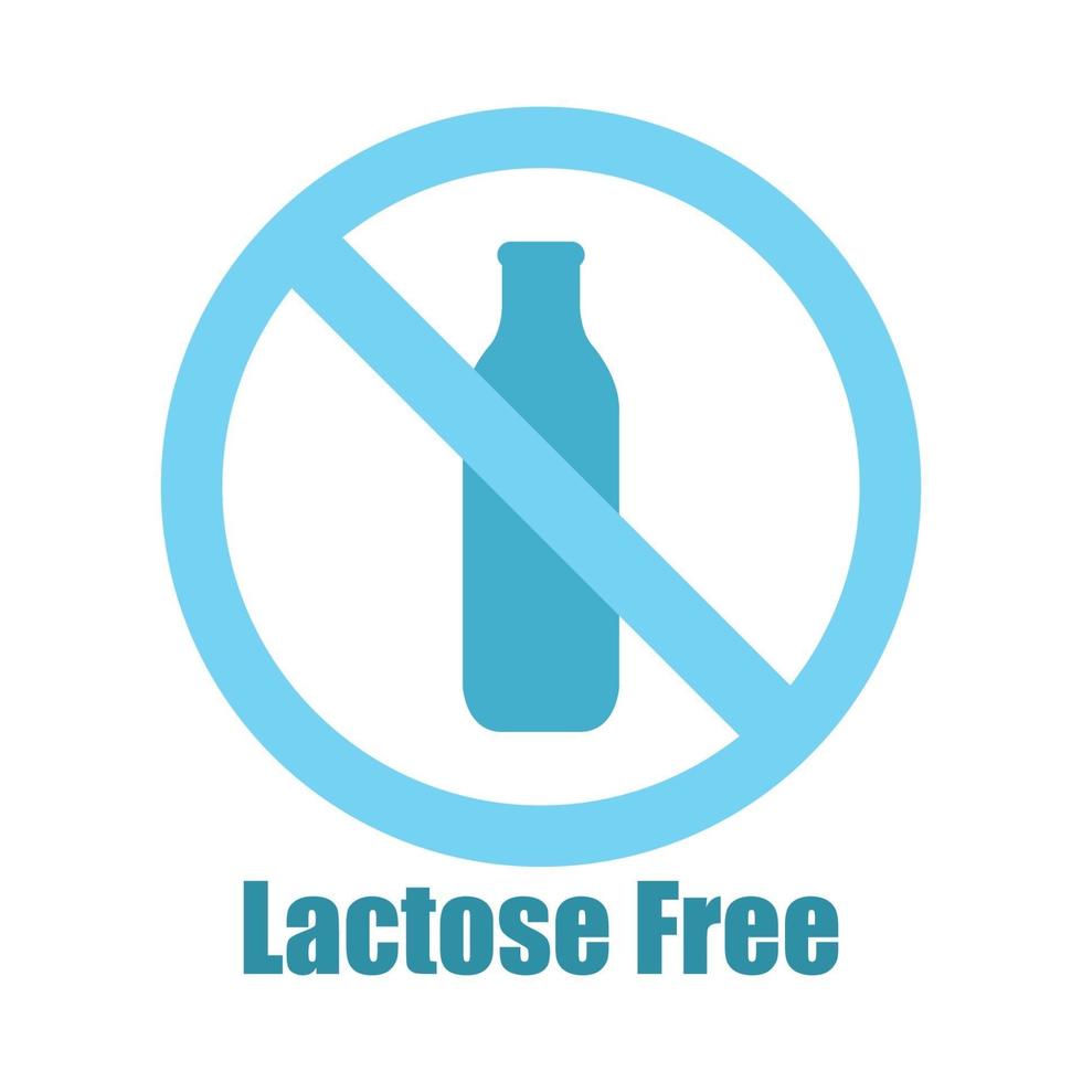 Lactose Free Symbol On White Background vector