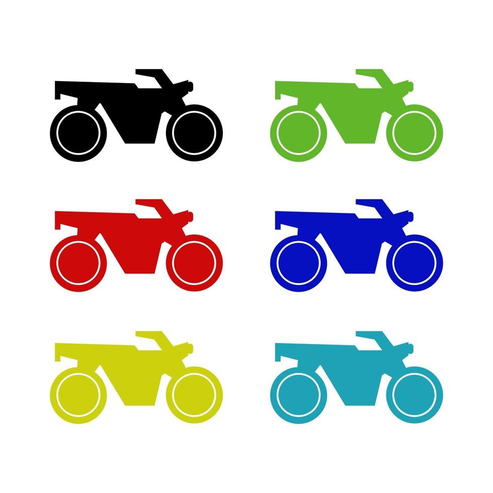 Motorcycle Set On White Background vector