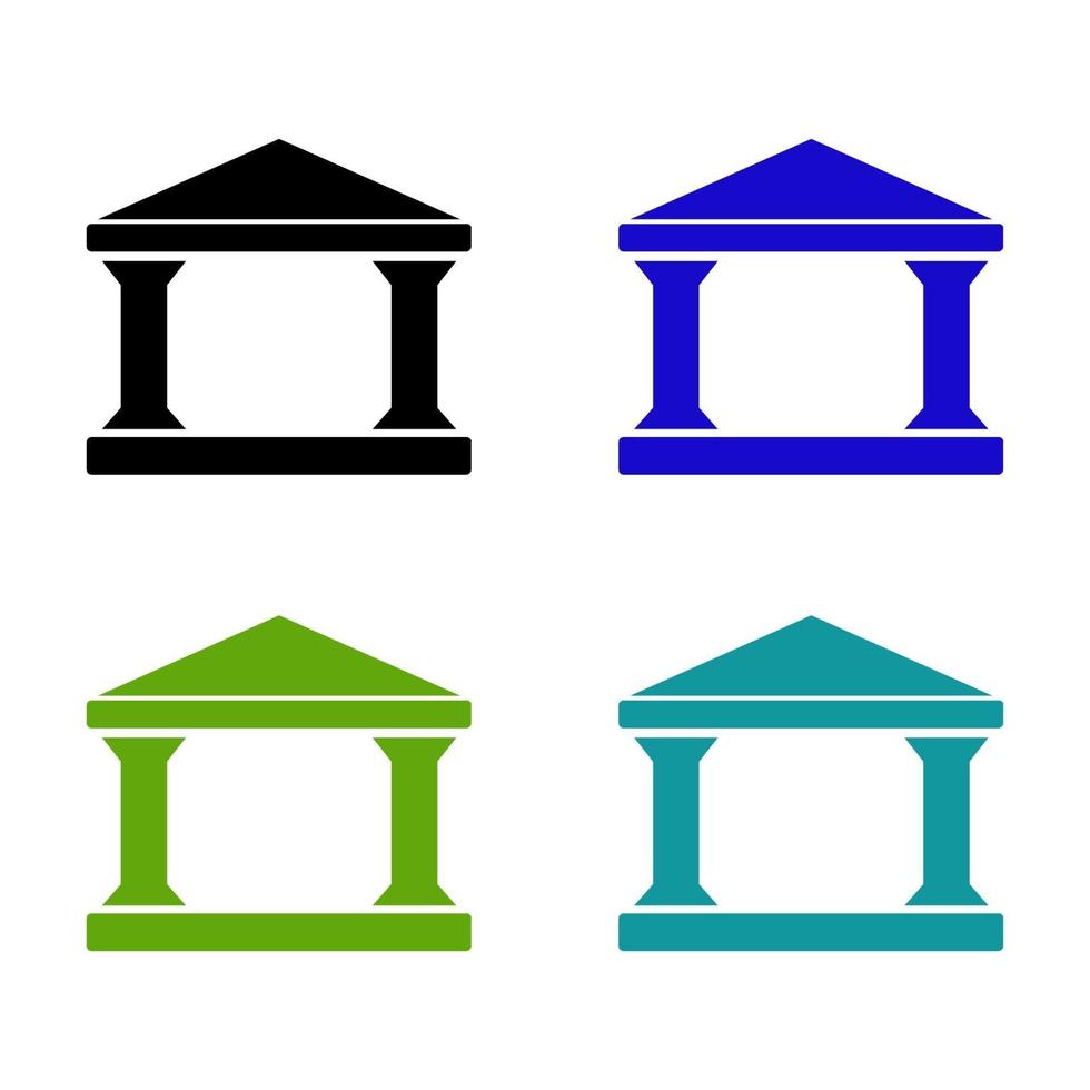 Bank Set On White Background vector