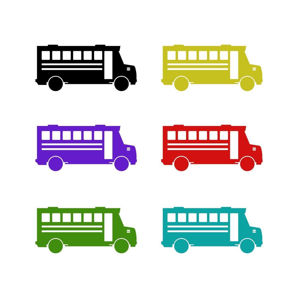 School Bus On White Background vector