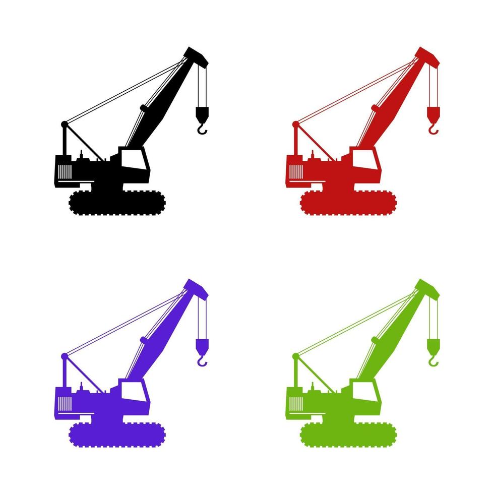 grua sobre fondo blanco vector