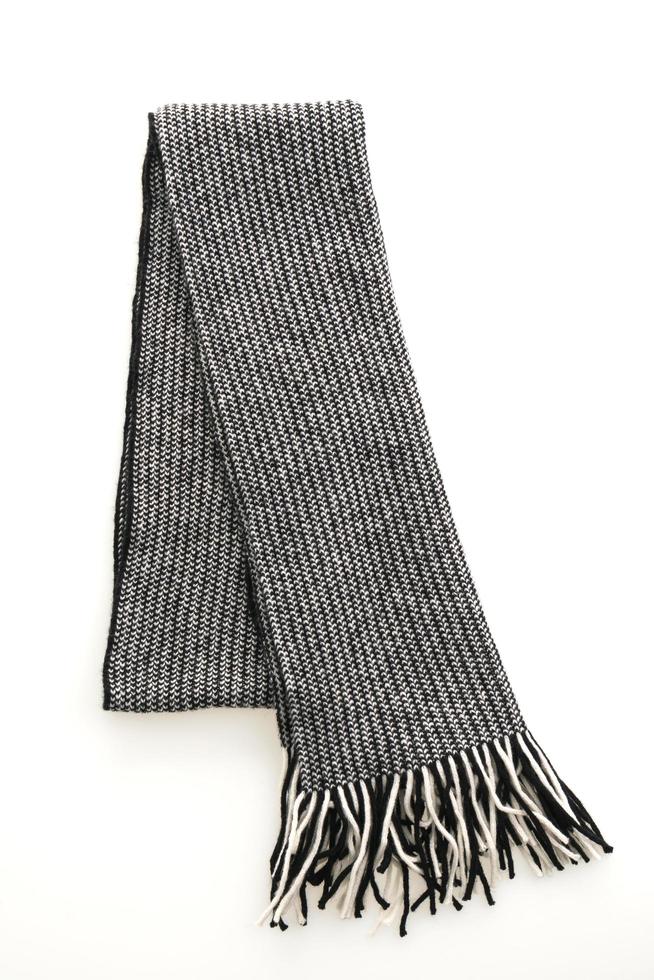 Gray scarf on white background photo