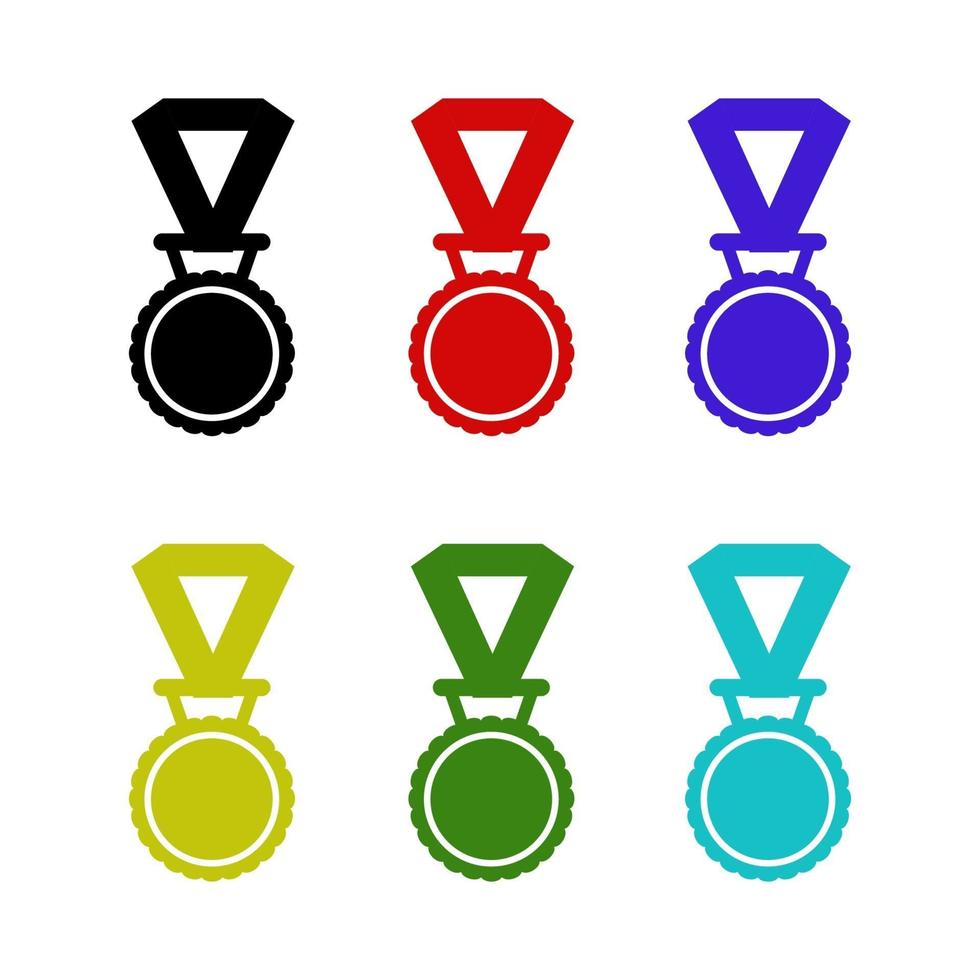 medalla sobre fondo blanco vector