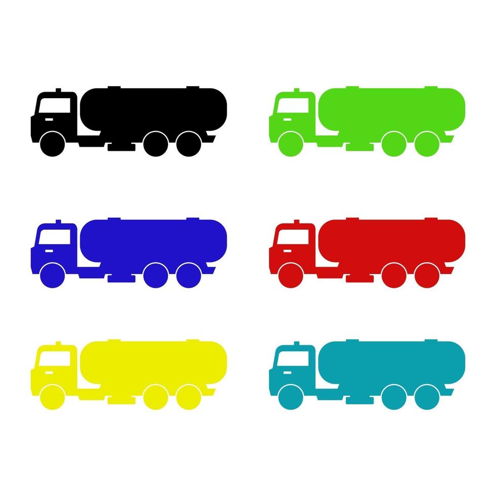 Tanker Truck On White Background vector