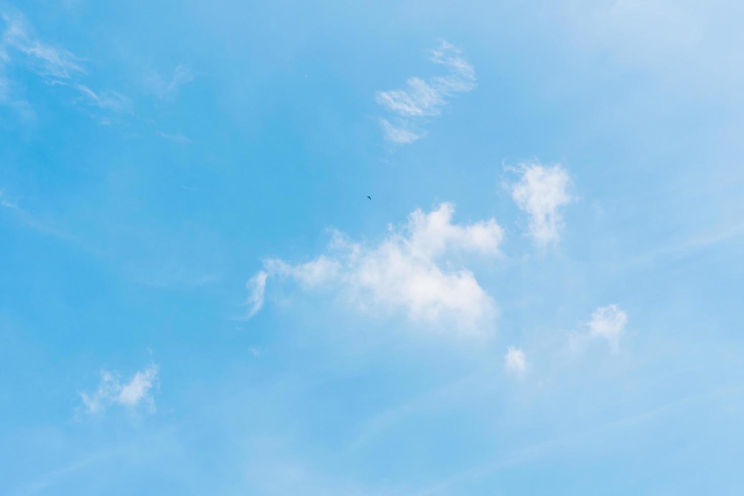 White clouds on blue sky photo