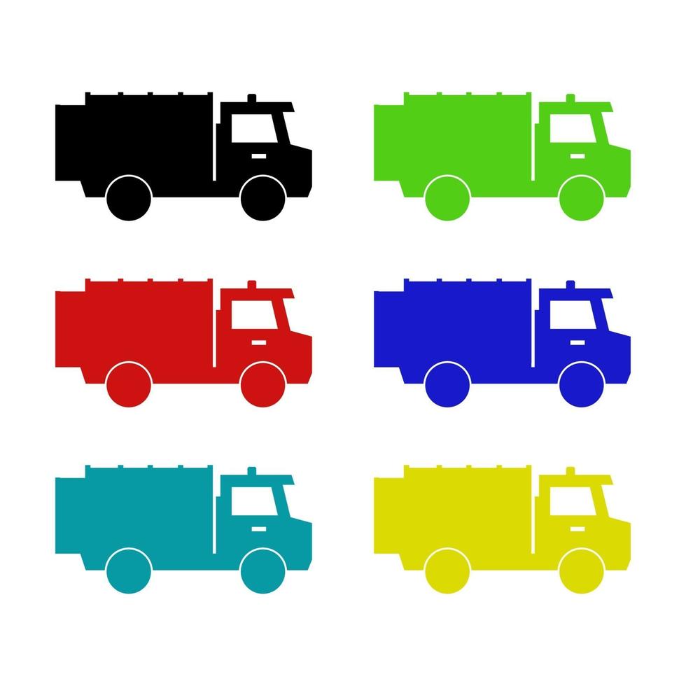 Garbage Truck On White Background vector