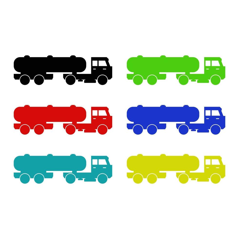 Tanker Truck On White Background vector