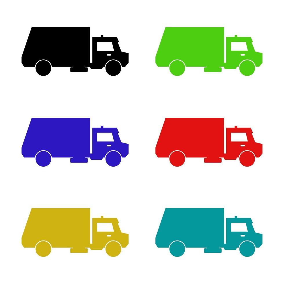 Garbage Truck On White Background vector