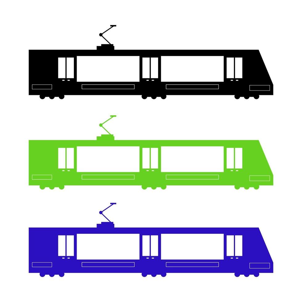 tranvía sobre fondo blanco vector
