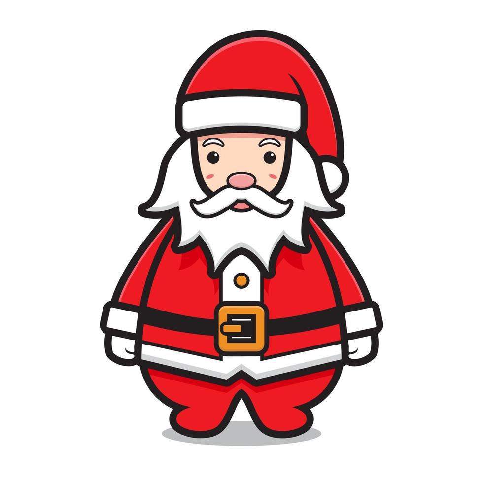 cute santa claus mascot character vector