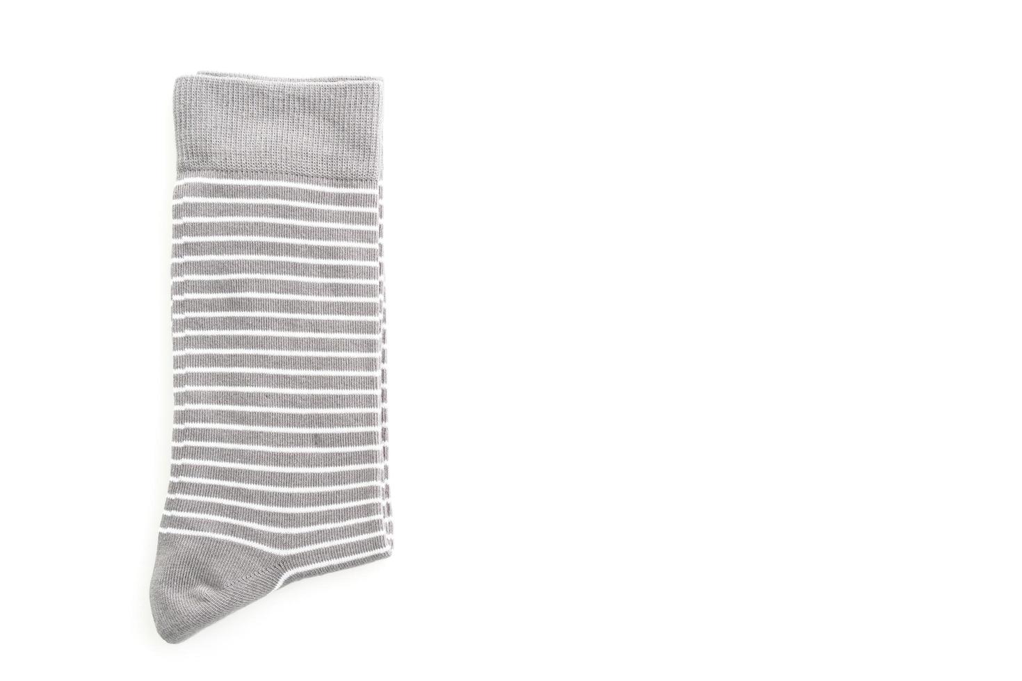 A pair of socks on white background photo