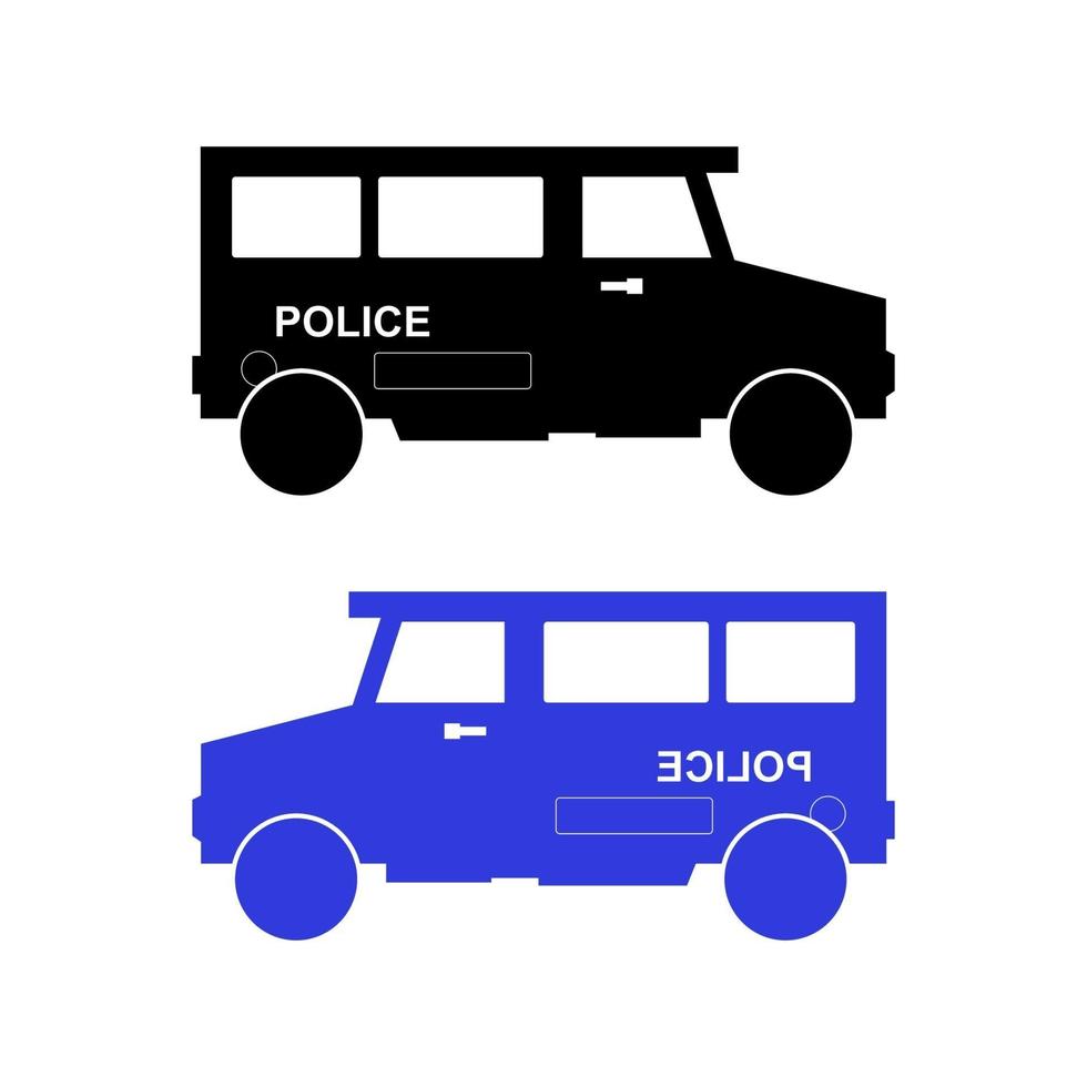 Police Car On White Background vector