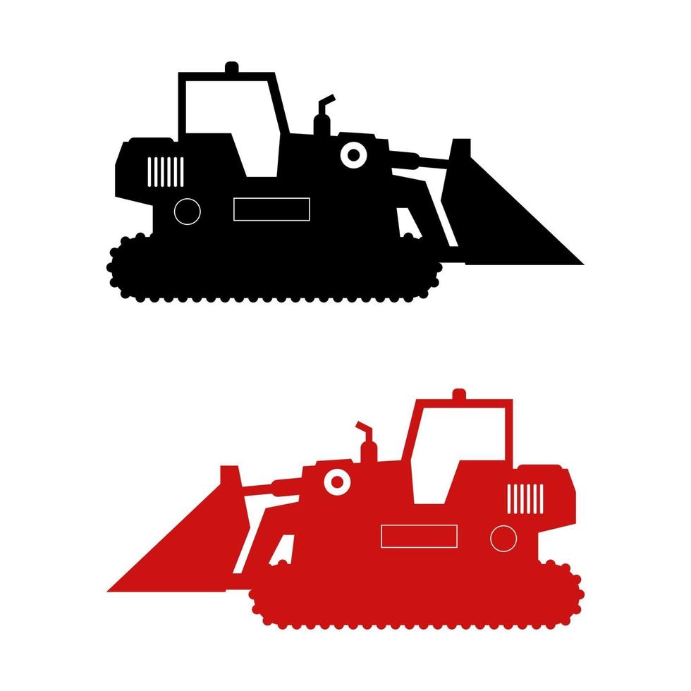 Excavator On White Background vector