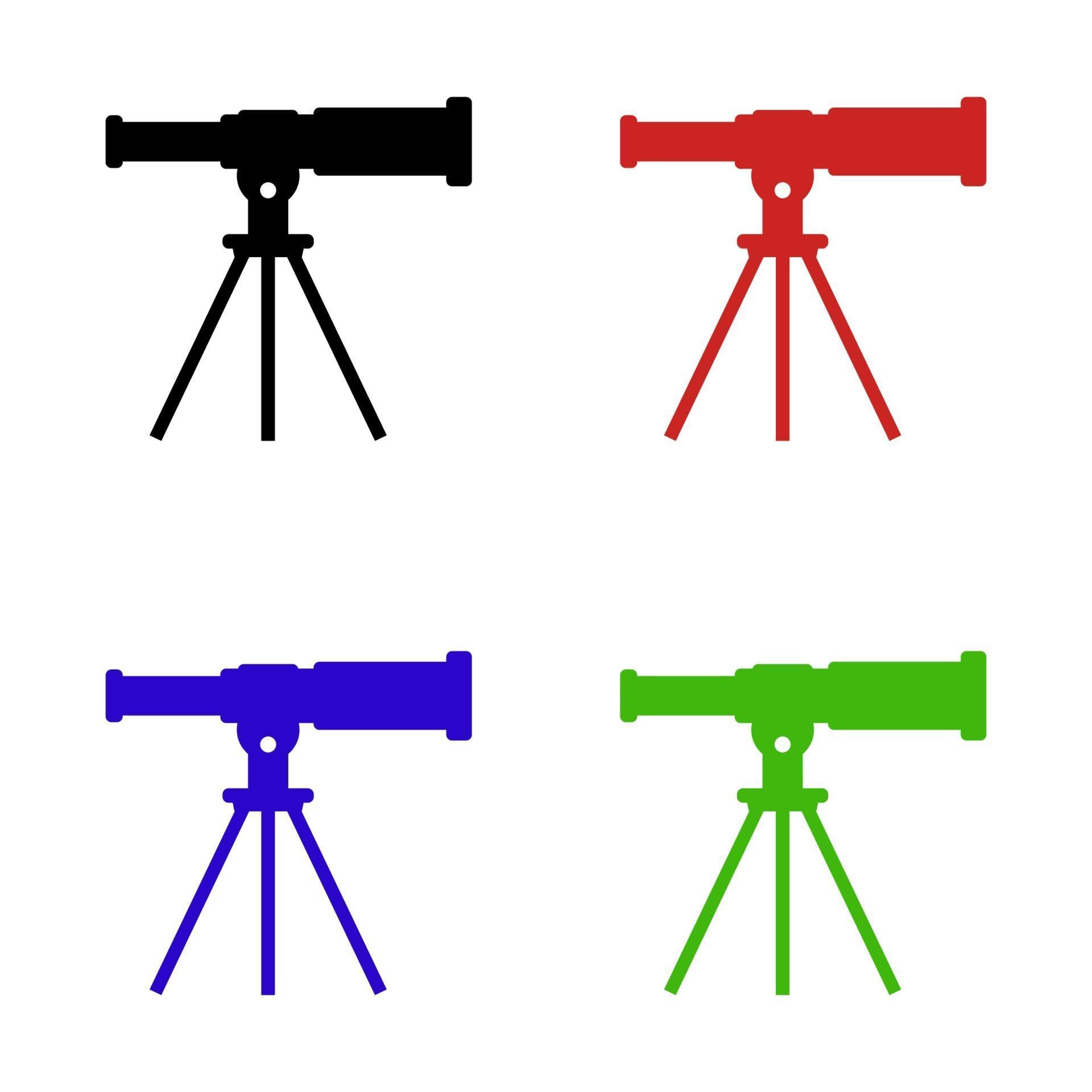 Telescope Set On White Background 2086563 Vector Art at Vecteezy
