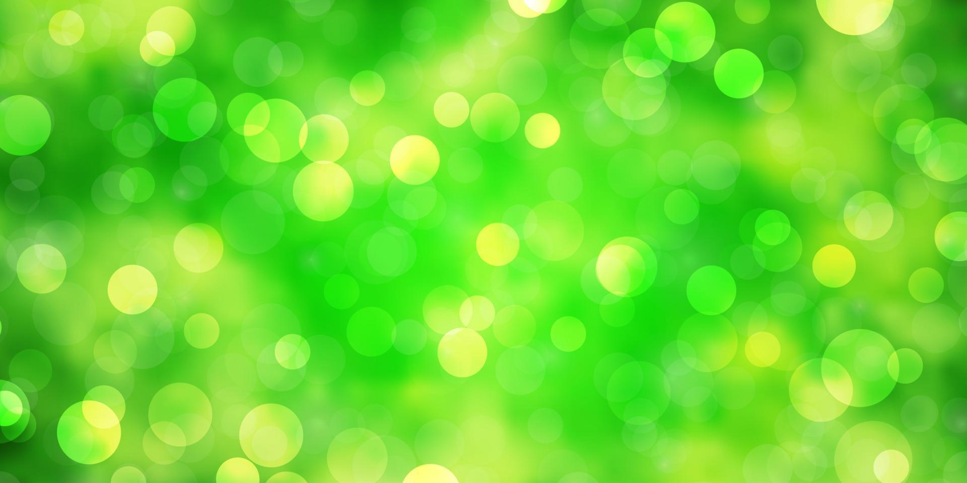 Light Green, Yellow vector texture with circles.