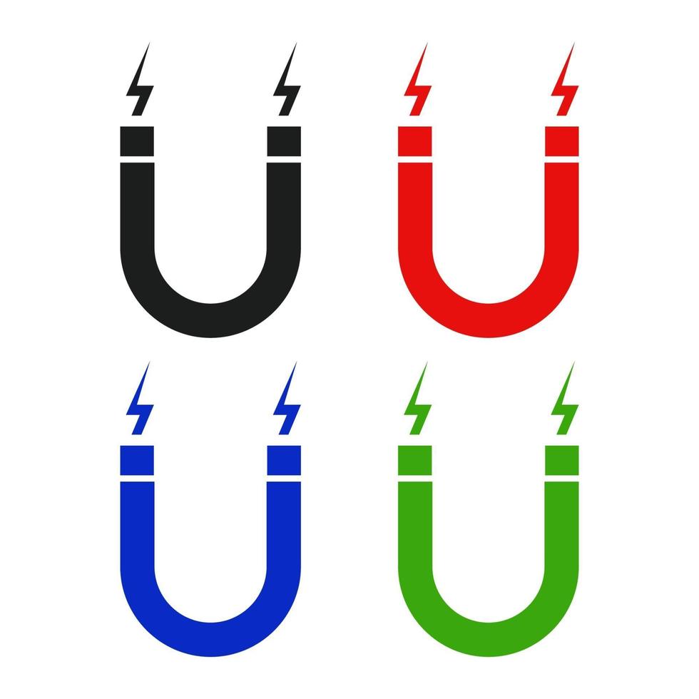 Magnet Set On White Background vector