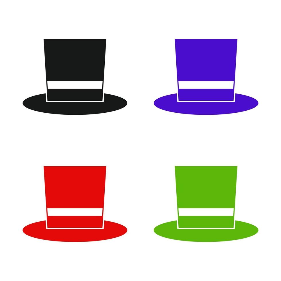 Set Of Hat On White Background vector