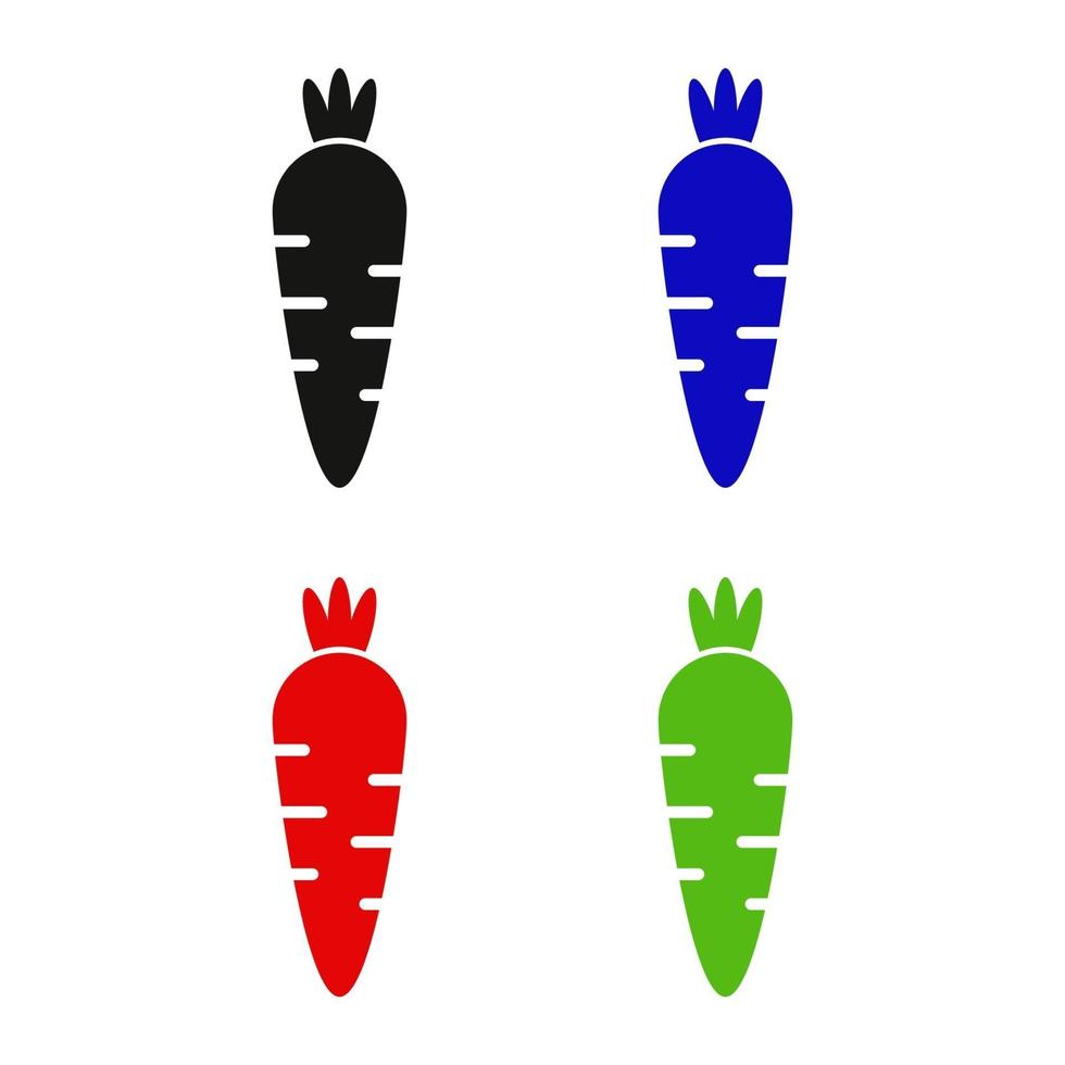 Carrot Set On White Background vector