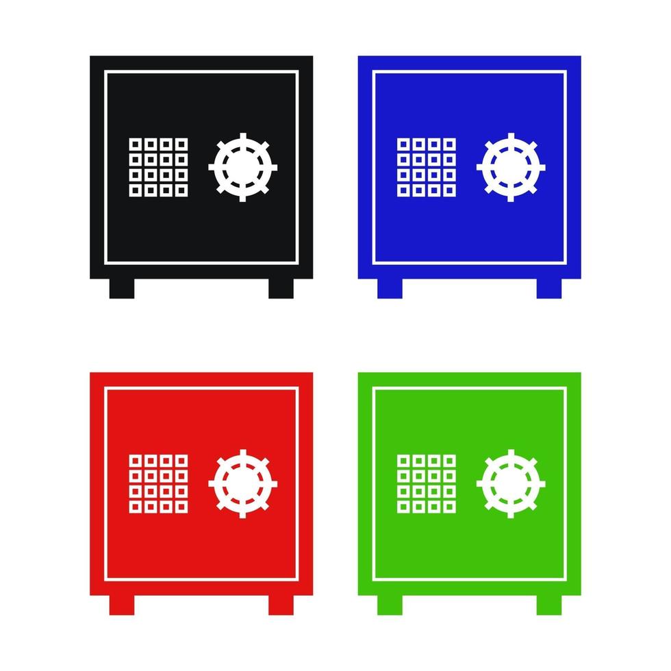 Safe Set On White Background vector