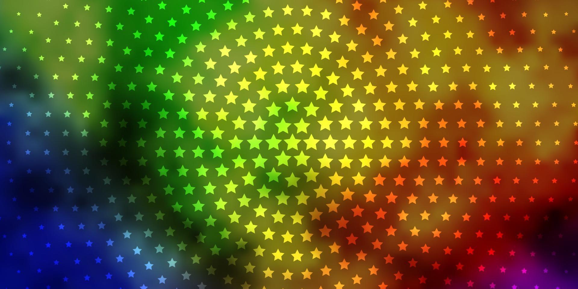 Light Multicolor vector pattern with abstract stars.