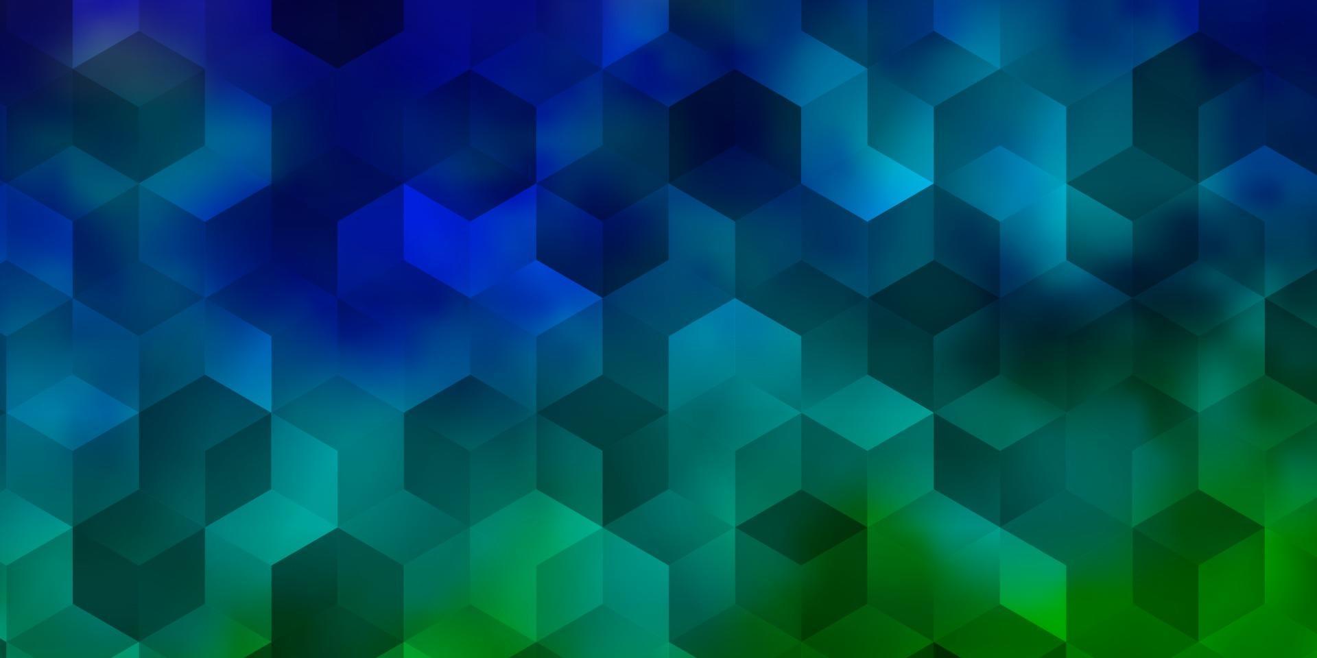 Fondo de vector multicolor claro con hexágonos.