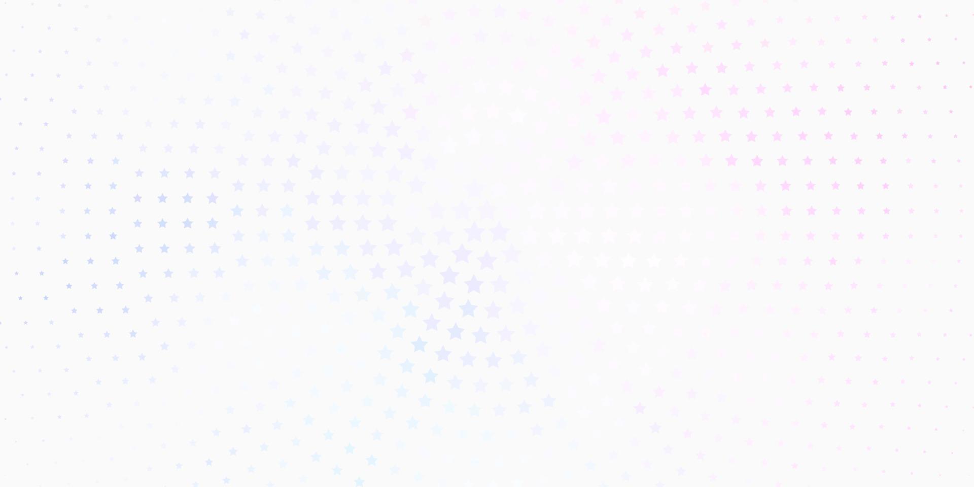 Light Multicolor vector background with small and big stars.