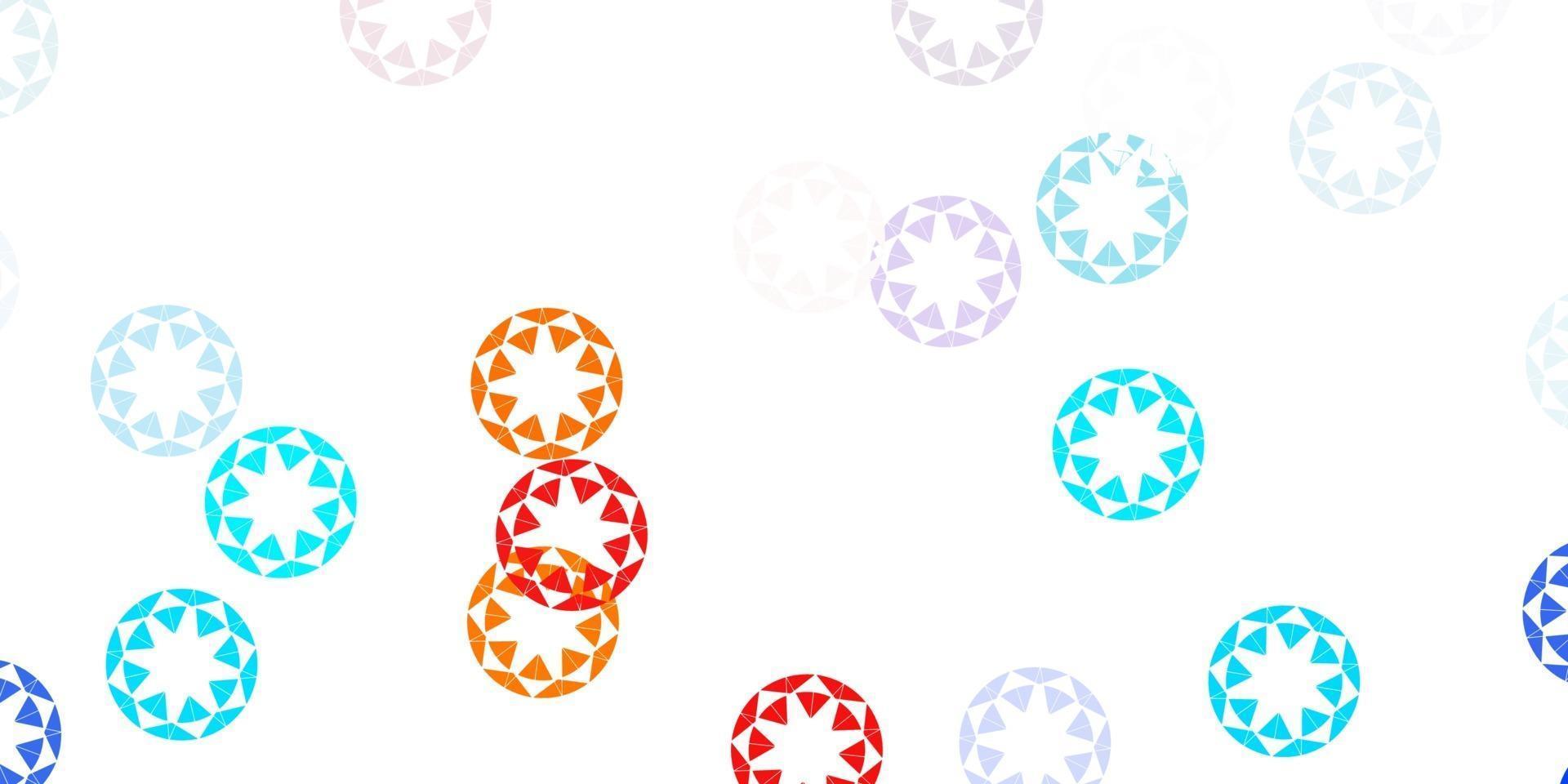 Light blue, red vector background with spots.