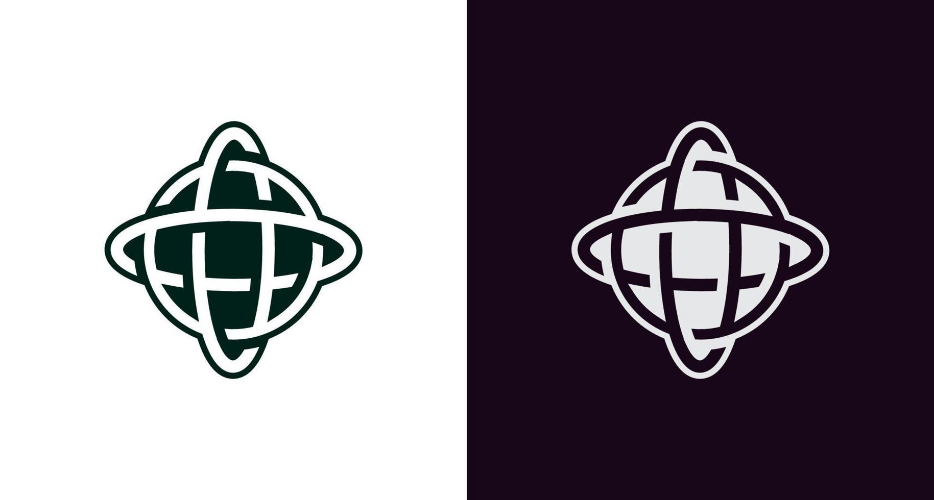 abstract and classic globe logo icon, circular rotation logo, simple and elegant earth rotation logo vector
