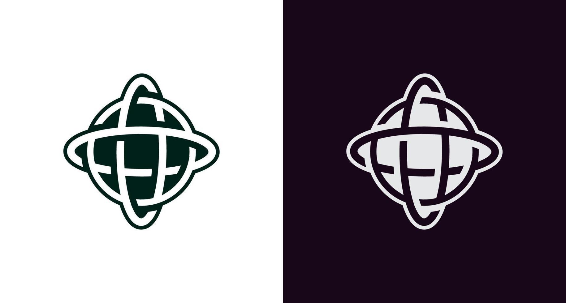 abstract and classic globe logo icon, circular rotation logo, simple and elegant earth rotation logo vector