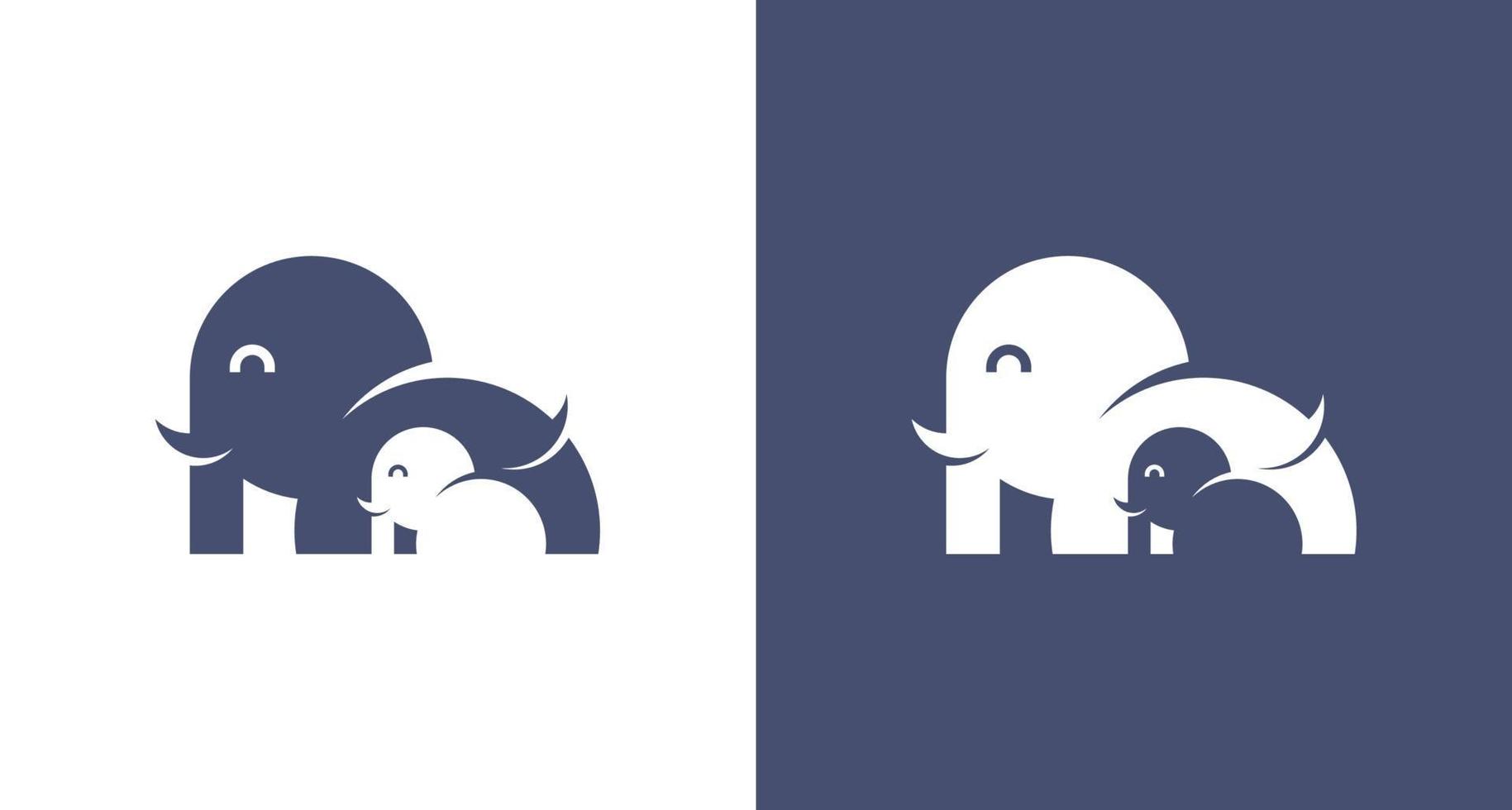 simple cute Elephant logo, modern elephant logo design vector
