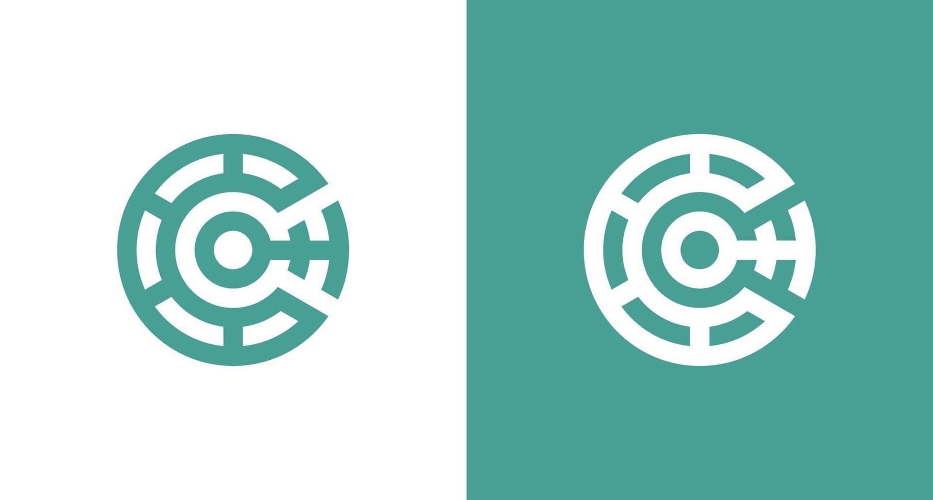 Creative letter C initial logo with the abstract crypto element, CT logo template .vector vector