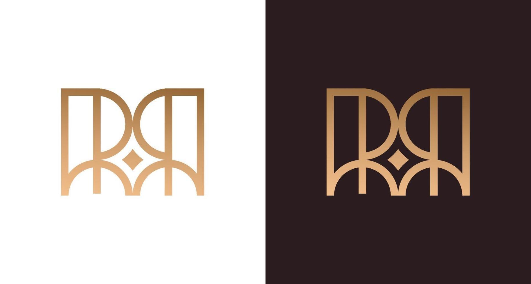 Elegant letter RR logo with star element, luxury RR initial monogram, logo vector template