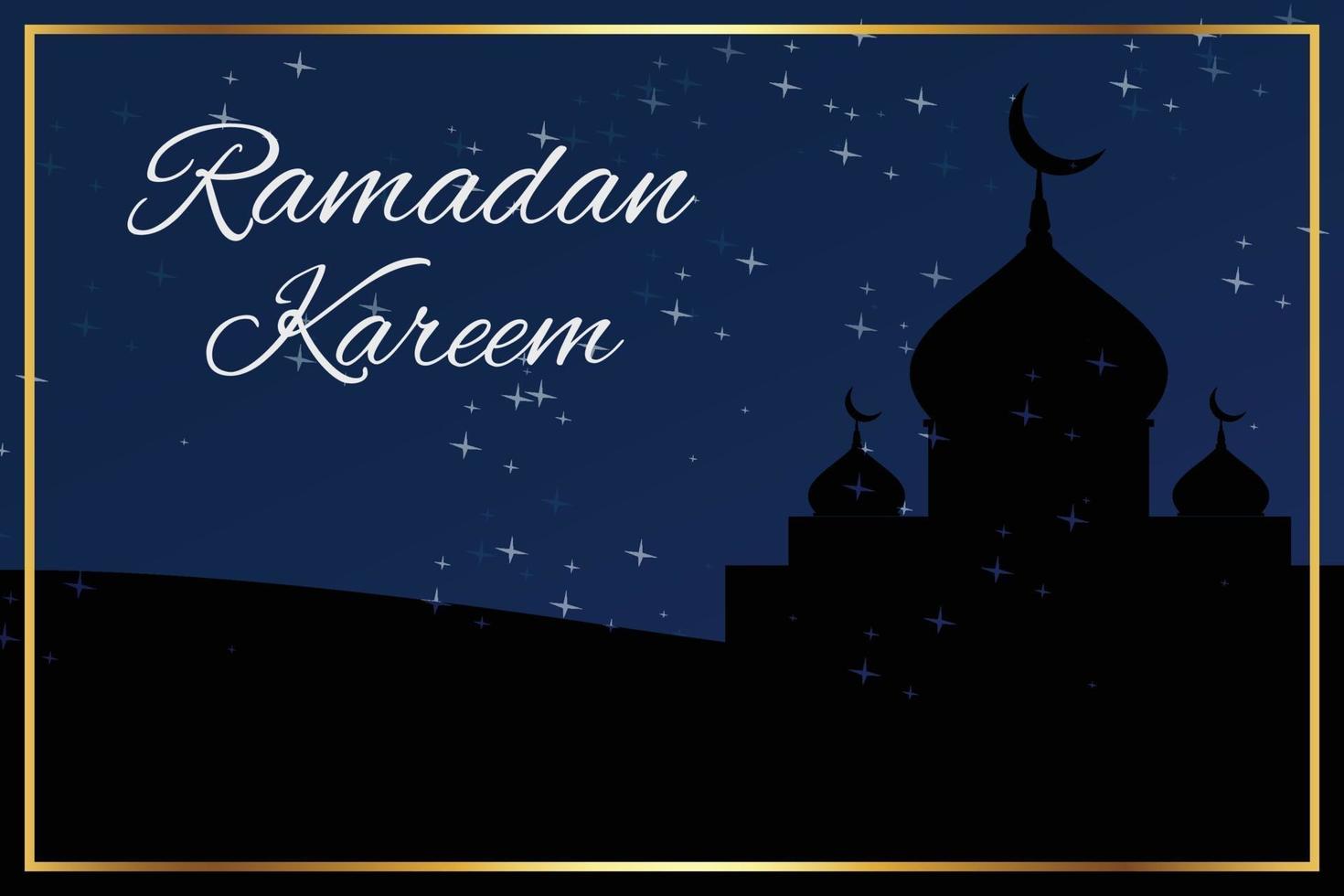 diseño de ilustración para celebrar el mes de ramadán 2021 vector