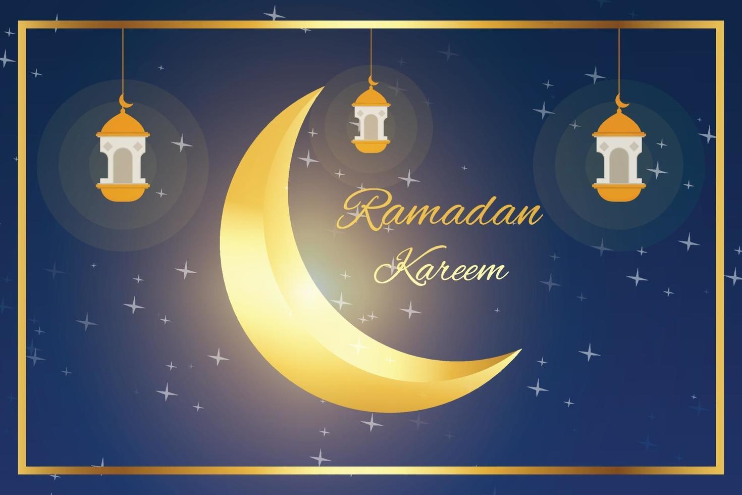 diseño de ilustración para celebrar el mes de ramadán vector