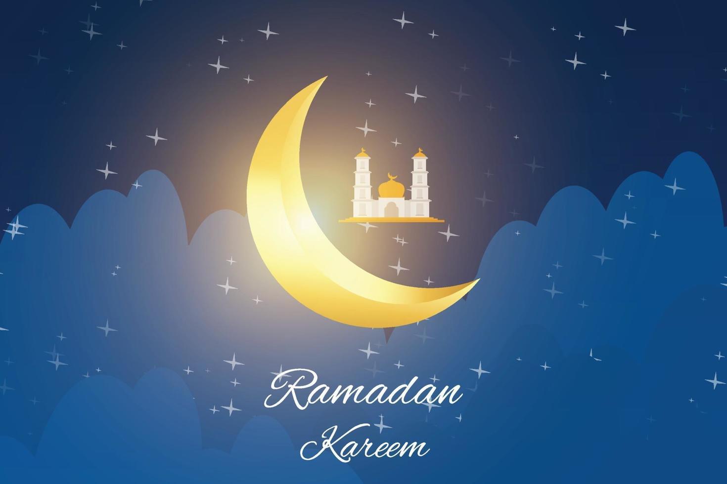 illustration design to celebrate the month of Ramadan vector